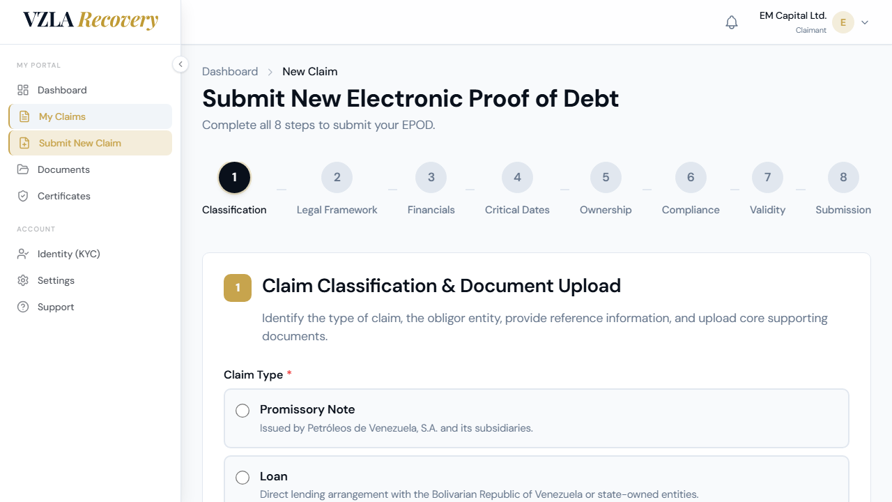 Step 3: Enter the principal amount. The system formats it in thousands automatically.